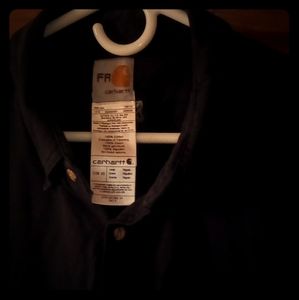 FR Men's Carhartt Blue Long Sleeve Button Up